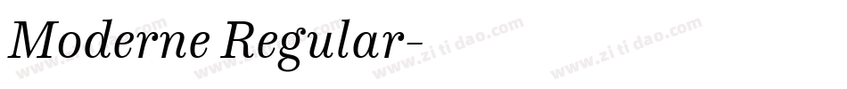 Moderne Regular字体转换
